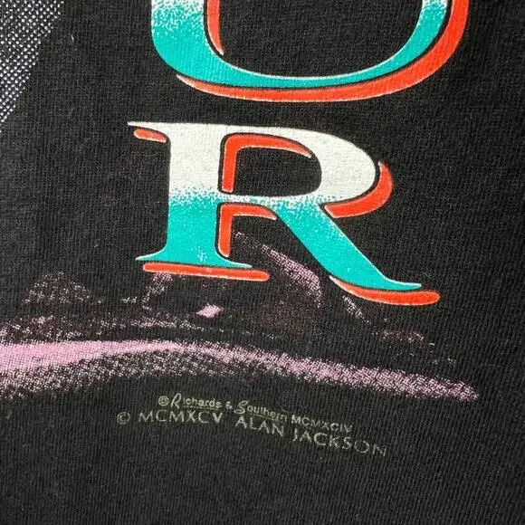 Vintage T Shirt Alan Jackson 1994 Graphic Country Tour T-Shirt Men’s Large - Picture 2 of 8